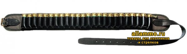 40659.970x0.JPG VEKTOR Патронташ открытый капроновый с газырями и ремнем из натуральной кожи (П-46)