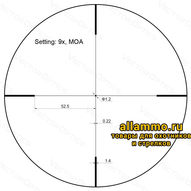 Оптический прицел Vector Optics Forester Jr. 3-9x40 кольца 30мм