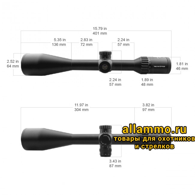 Оптический прицел Vector Optics Continental Tactical 5-30x56 SFP кольца 30 мм