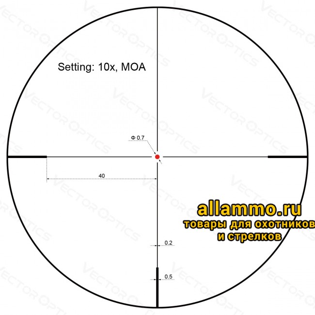 Оптический прицел Vector Optics Forester 2-10x40 SFP кольца 30мм