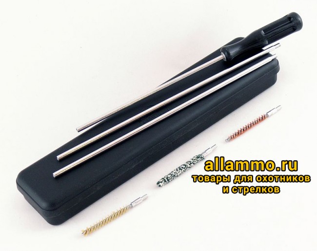 Набор для чистки ShotTime кал.5,6мм., для нарезн.оружия, метал.шомпол + 3 ерша, пластиковый пенал