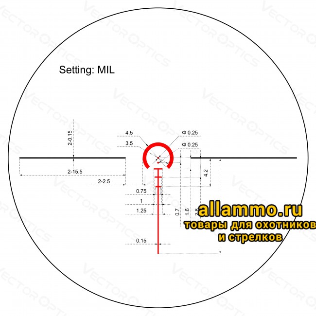 Оптический прицел Vector Optics Taurus 1-6x24 FFP кольца 30 мм