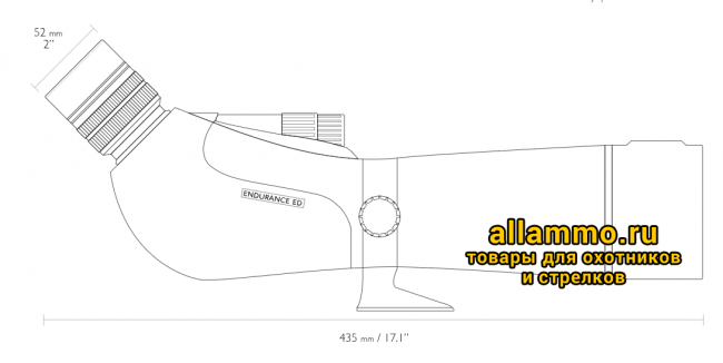 Зрительная труба Hawke Endurance 20-60х85 Spotting Scope угловая