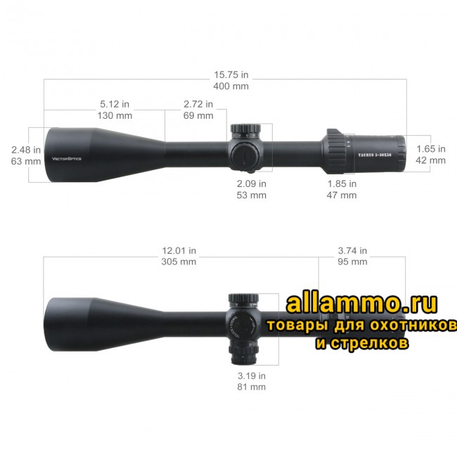 Оптический прицел Vector Optics Taurus 5-30x56 FFP кольца 30 мм