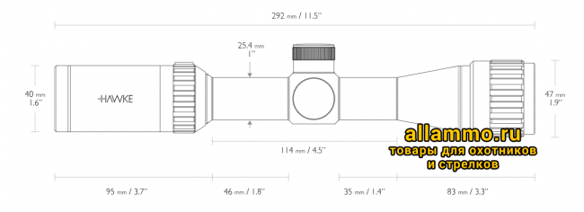 Снимок экрана 2019-04-23 в 13.27.41 Оптический прицел Hawke Vantage IR 2-7x32 AO