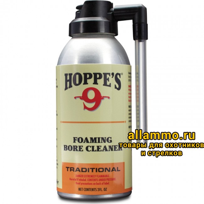 Пена Hoppe's для чистки оружия, универсальная от меди и порох.гари, с индикатором цвета 90мл