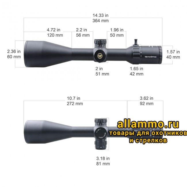Оптический прицел Vector Optics Paragon 5-25x56 SFP кольца 30мм