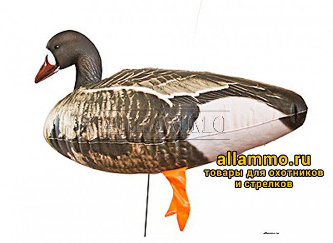 Комплект надувных чучел Белолобого гуся на стойке 6шт. Fusion Series