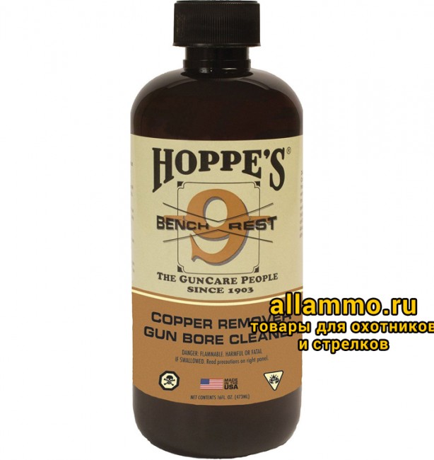 29b049e3b3cf773ff4e1ba6c41a098dd.jpg Растворитель омеднения Hoppe's Bench Rest, 473мл