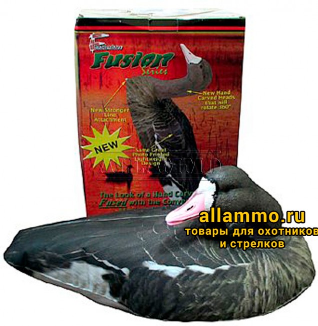 Комплект надувных плавающих чучел Белолобого гуся 6шт.Fusion Series