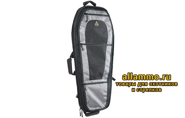 Leapers UTG Чехол-рюкзак на одно плечо, 86x35,5 см, цвет серый металлик/черный