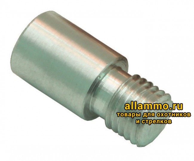 Переходник ЧИСТОGUN - дюраль, папа/мама, резьба дюйм M7 на М5 к шомполам РФ и СССР, под ерши/насадки Европа