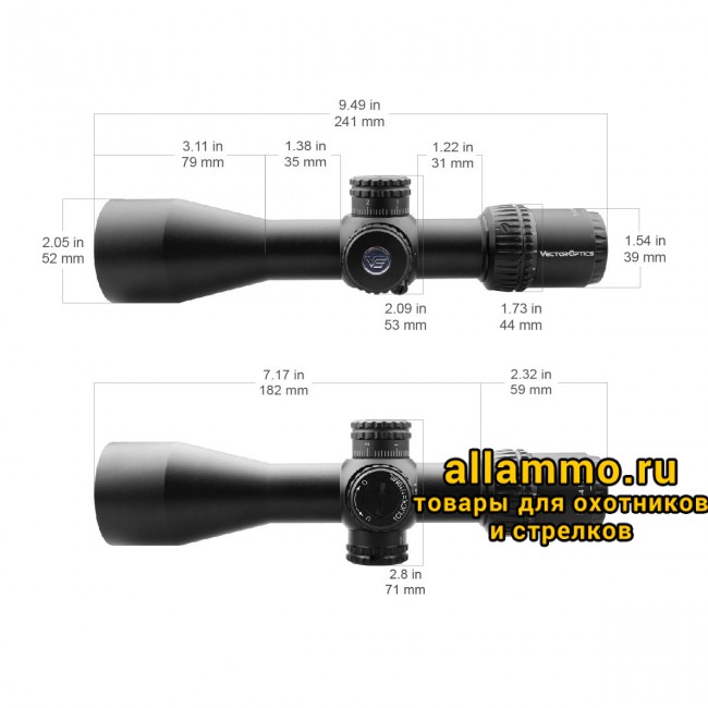 Оптический прицел Vector Optics Veyron 3-12x44 FFP кольца 30мм