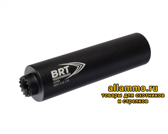 Реактивный ДТКП закрытого типа BRT Барс М для АК-74/Сайга-МК, кал. 5,45/223 (180мм, резьба M24х1,5R, п/п 7,5мм, ⌀ 50мм)