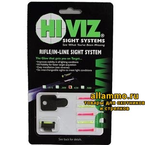 HiViz мушка поперечная для карабинов с планкой 9,5 мм (3/8") высота .500"