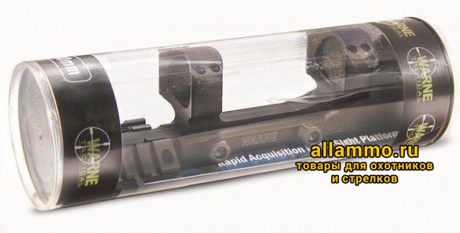 Крепление Warne (кольца 30мм) на планку weaver с двумя базами weaver
