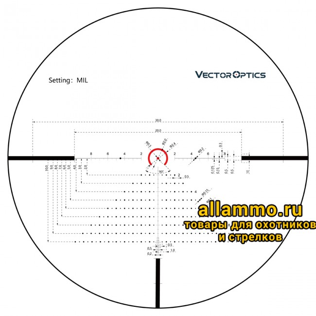 Оптический прицел Vector Optics Constantine 1-8x24 FFP кольца 30мм
