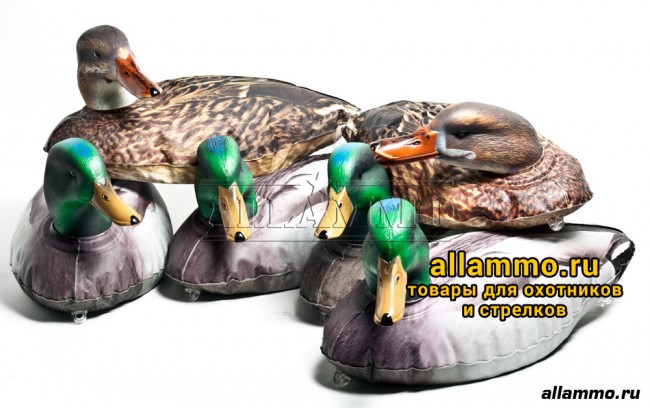 Комплект чучел Кряквы CHEROKEE SPORT Fusion Series (надувные с пласт.головой) 4 селезня и 2 утки (MF970b)