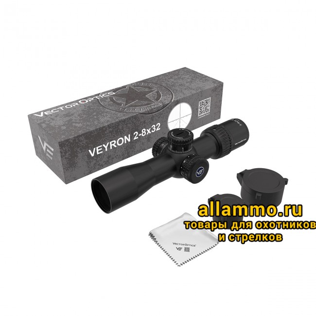 Оптический прицел Vector Optics Veyron 2-8x32 IR SFP кольца 30мм (для пневматики)
