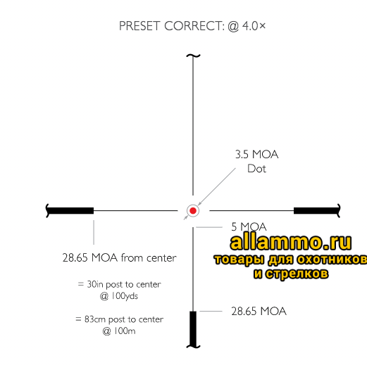 Оптический прицел Hawke Vantage 30 WA IR 1-4х24