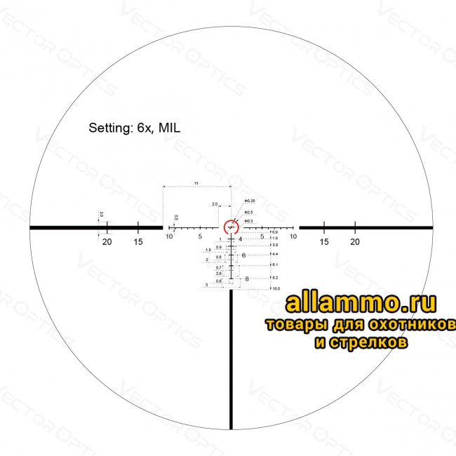 Оптический прицел Vector Optics Continental Tactical X6 1-6x24 SFP FDE кольца 30мм