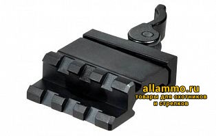 34b5e4b6be844201c952fcc0b006f947.jpg MAS0340 Быстросъемный кронштейн Leapers UTG Weaver на Weaver 3 слота 45° L=40мм