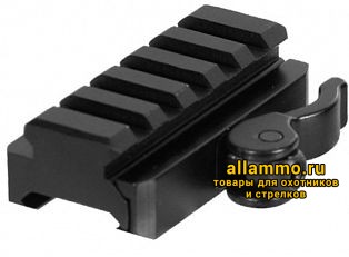 MNT-RSQD605 Быстросъемный кронштейн Leapers UTG Weaver на Weaver 5 слотов L=60мм ВН=15мм
