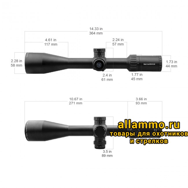 Оптический прицел Vector Optics Tourex 6-24x50 FFP кольца 30мм