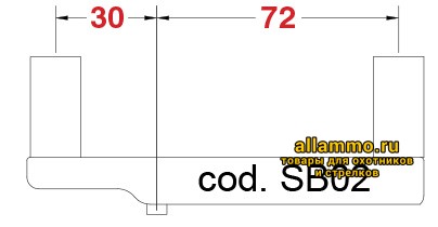 Быстросъемный кронштейн Contessa Alessandro кольца 26мм на ласточкин хвост 12мм L=115мм BH=2,5мм (SB02/SP04)