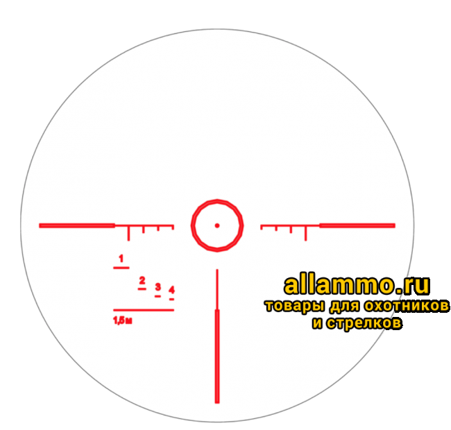 Призматический прицел Р2,5х24 L BREVIS LCD400