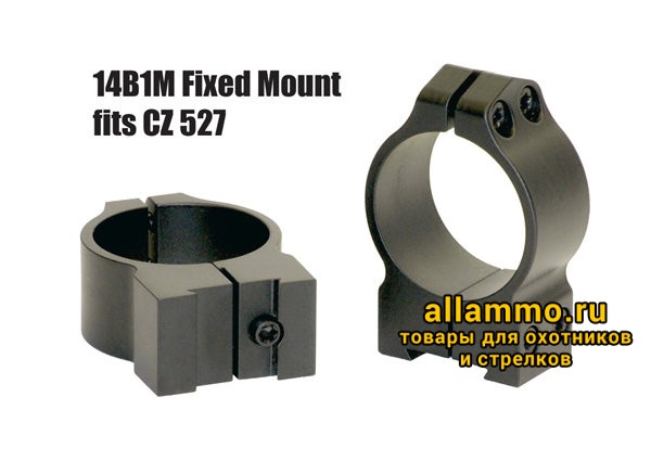 Крепления Warne (кольца 30мм) на базу ласточкин хвост 16мм средние Medium14B1M