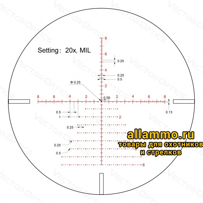 Оптический прицел Vector Optics Continental Tactical ARI X6 4-24x50 SFP Zero Stop кольца 30мм