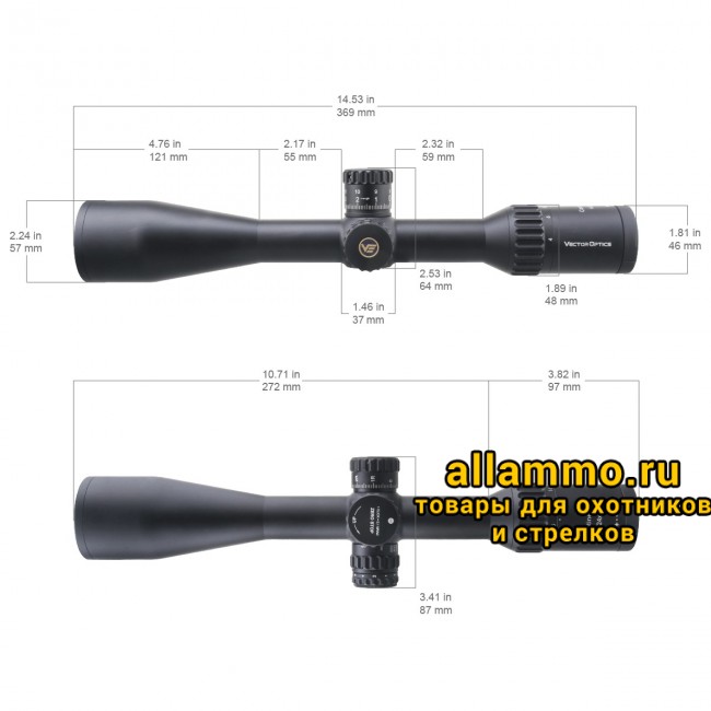 Оптический прицел Vector Optics Continental Tactical ARI X6 4-24x50 SFP Zero Stop кольца 30мм