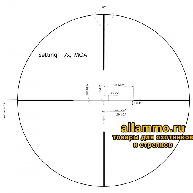 Оптический прицел Vector Optics Matiz 2-7x32 SFP MOA кольца 25,4мм