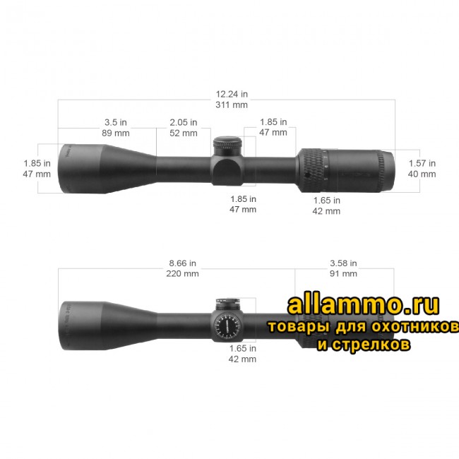 Оптический прицел Vector Optics Matiz 3-9x40 SFP кольца 25,4мм