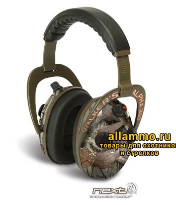 24036 (AM360NXT) Активные наушники Alpha 360 с 4-мя микрофонами, камуфляж NXT G1, Walker`s (США)