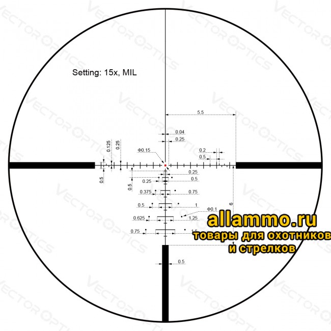 Оптический прицел Vector Optics Paragon 3-15x44 Tactical SFP кольца 25,4мм