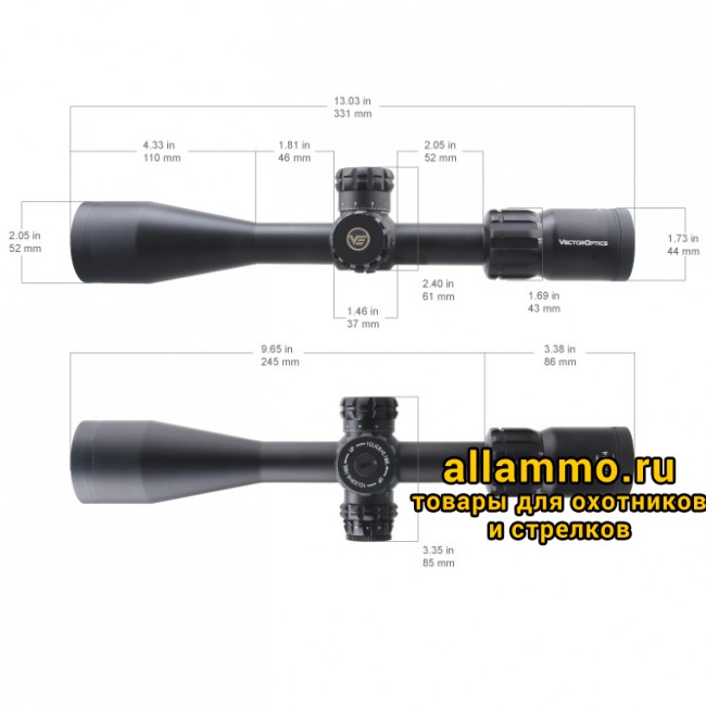 Оптический прицел Vector Optics Paragon 3-15x44 Tactical SFP кольца 25,4мм