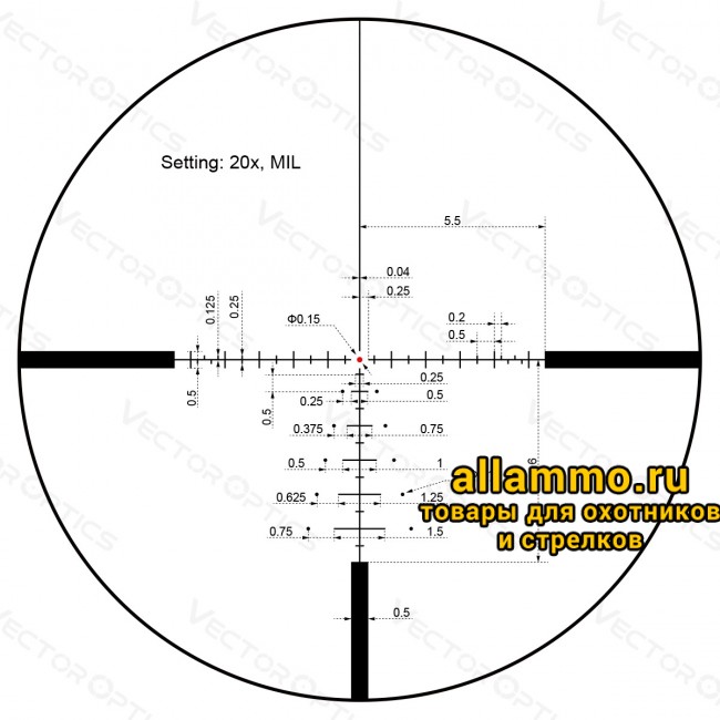 Оптический прицел Vector Optics Paragon 4-20x50 Tactical SFP кольца 25,4мм