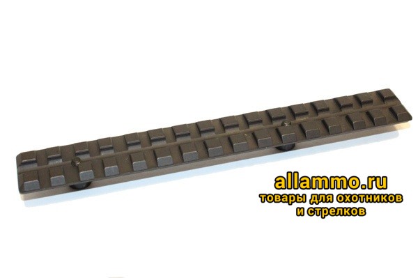 250b4b46055a66ab3cb4cc6ff4823aec 2460-50160 Планка MAK Picatinny для быстросъемных кронштейнов на едином основании E=85мм L=160мм