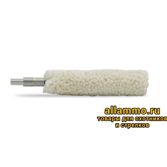 9c07b5e986a83e07f8f12f03fdf92b92.jpg Хлопковый ершик пуховка Bore Tech .45 Cal. (10мм) резьба папа 8/32 (BTMB-40450)