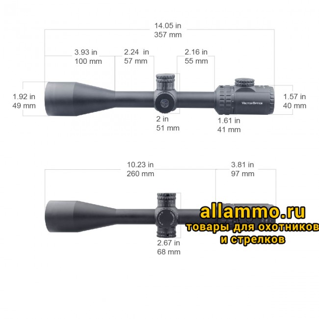 Оптический прицел Vector Optics Hugo 4-16x44 SFP GT кольца 25,4мм 