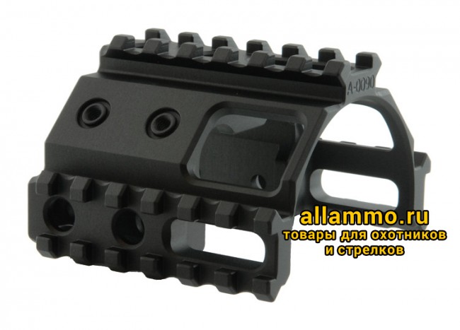 A-0090 Тройная укороченная направляющая Picatinny для установки на моноблок с кольцами 34 мм с фирменным интерфейсом SPUHR