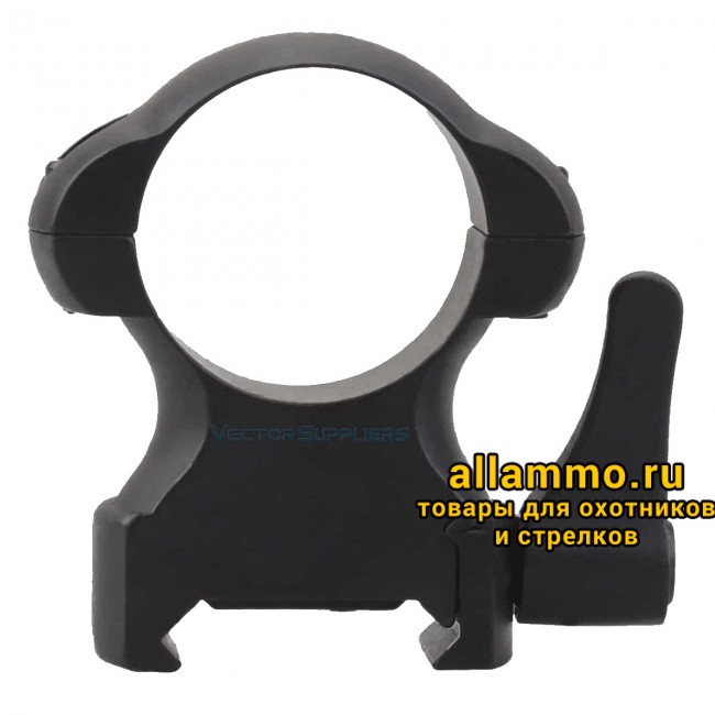 Кольца Vector Optics 25,4мм быстросъёмные на Picatinny/Weaver, стальные, высокие BH=27мм (SCSR-03)