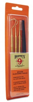 Набор сервисных инструментов Hoppe's 9 (3 стержня латунь с насадками + нейлоновая щетка)