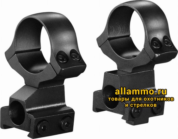 (No.12*) Кольца раздельные KOZAP 30мм с окном визира на CZ550/557 средние BH=17,8мм 