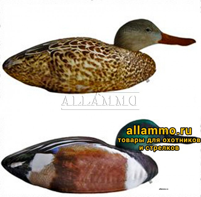 x_dad90bf6.jpg Комплект чучел Широконоски CHEROKEE SPORT Fusion Series (надувные с пласт.головой) 3 утки и 3 селезня (MF993N)