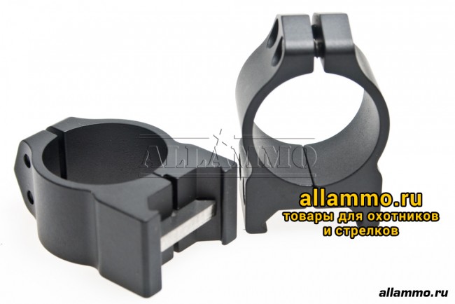 Крепления Warne (кольца 25,4мм) на планку weaver низкие Low 200M
