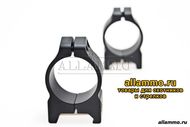 Крепления Warne (кольца 25,4мм) на планку weaver низкие Low 200M