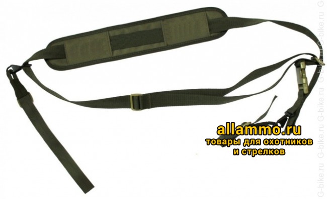 25148.970x0.JPG VEKTOR Ремень тактический трехточечный зеленый с плечевой накладкой (Р-27 з)